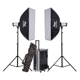 影光王范特西数子显面板影室闪光灯 双灯300W套装，打造专业服装摄影棚